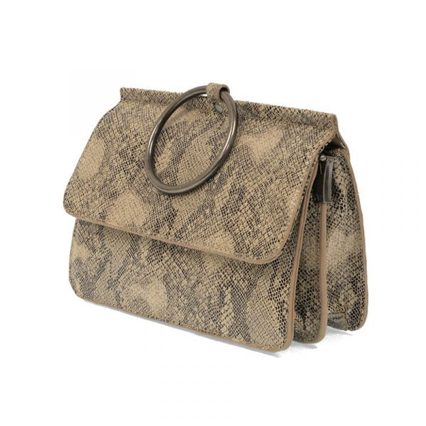 Natural Python Aria Ring Bag