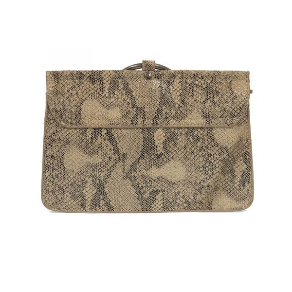 Natural Python Aria Ring Bag