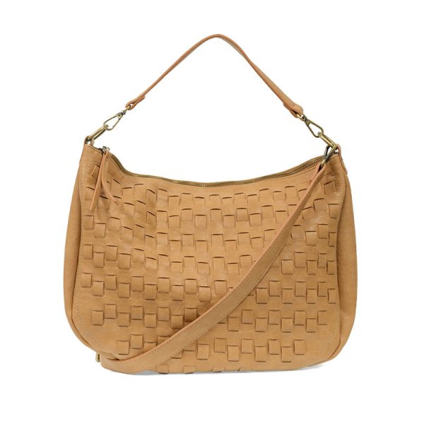 Camel Kali Woven Slouchy Hobo