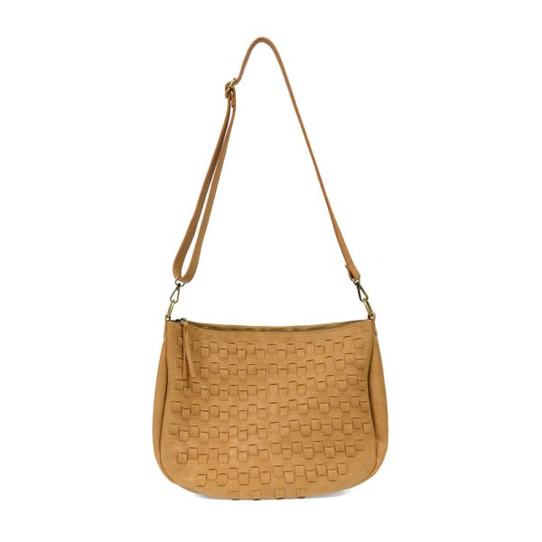 Camel Kali Woven Slouchy Hobo