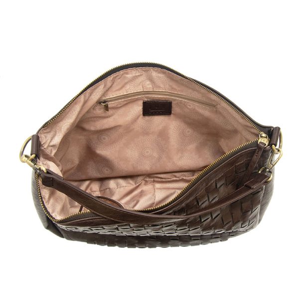 Espresso Bean Kali Woven Slouchy Hobo