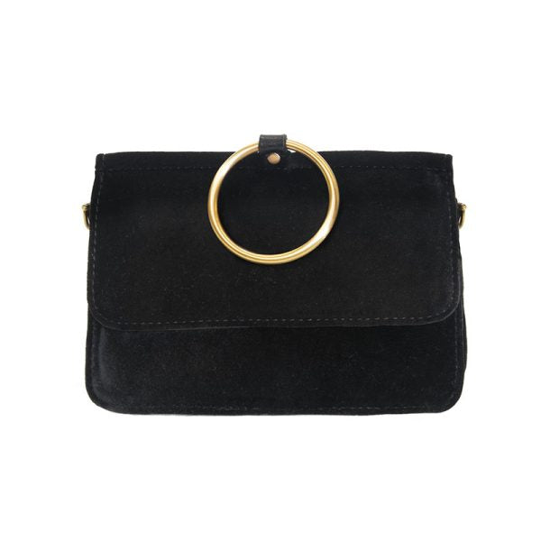 Black Velvet Aria Ring Bag