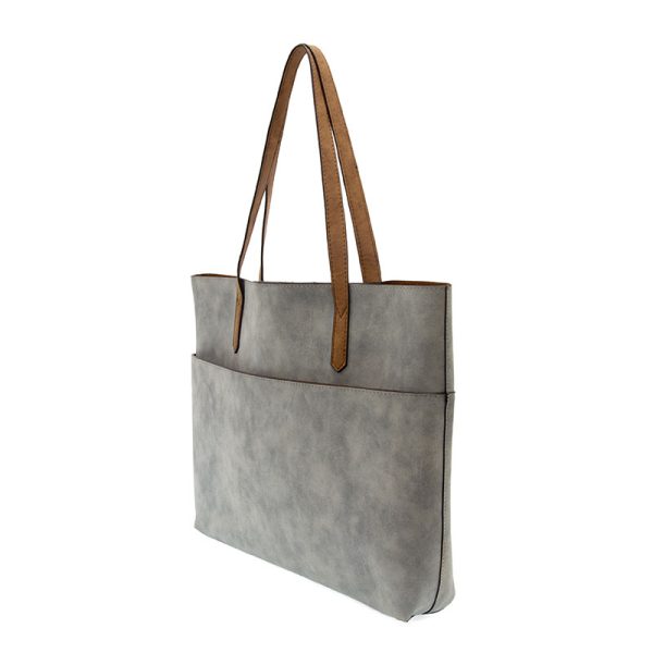 Light Grey Danica Tote w/Laptop Spot - FINAL SALE