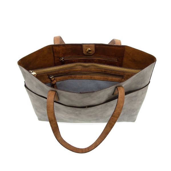 Light Grey Danica Tote w/Laptop Spot - FINAL SALE