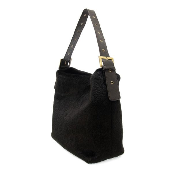 Teresa Black  Faux Fur Hobo