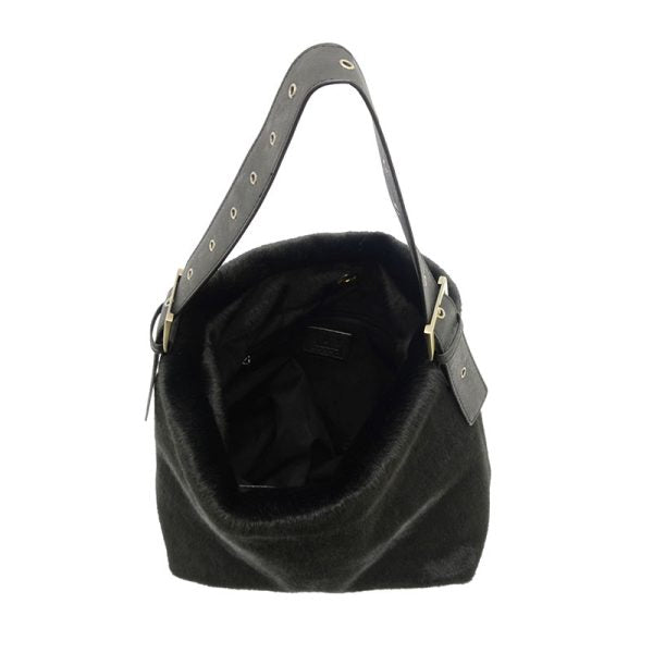 Teresa Black  Faux Fur Hobo