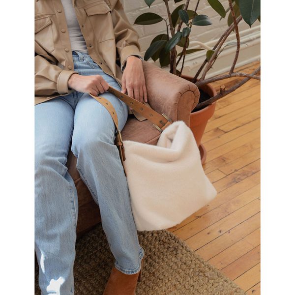 Teresa Ivory Faux Fur Hobo