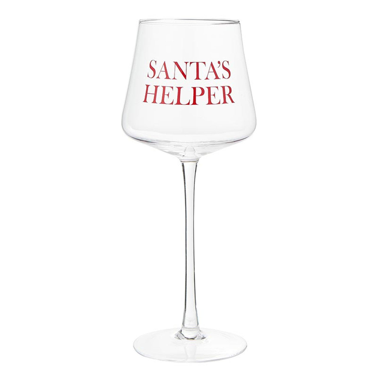 Boxed Santa's Helper Stemmed Wine Glass