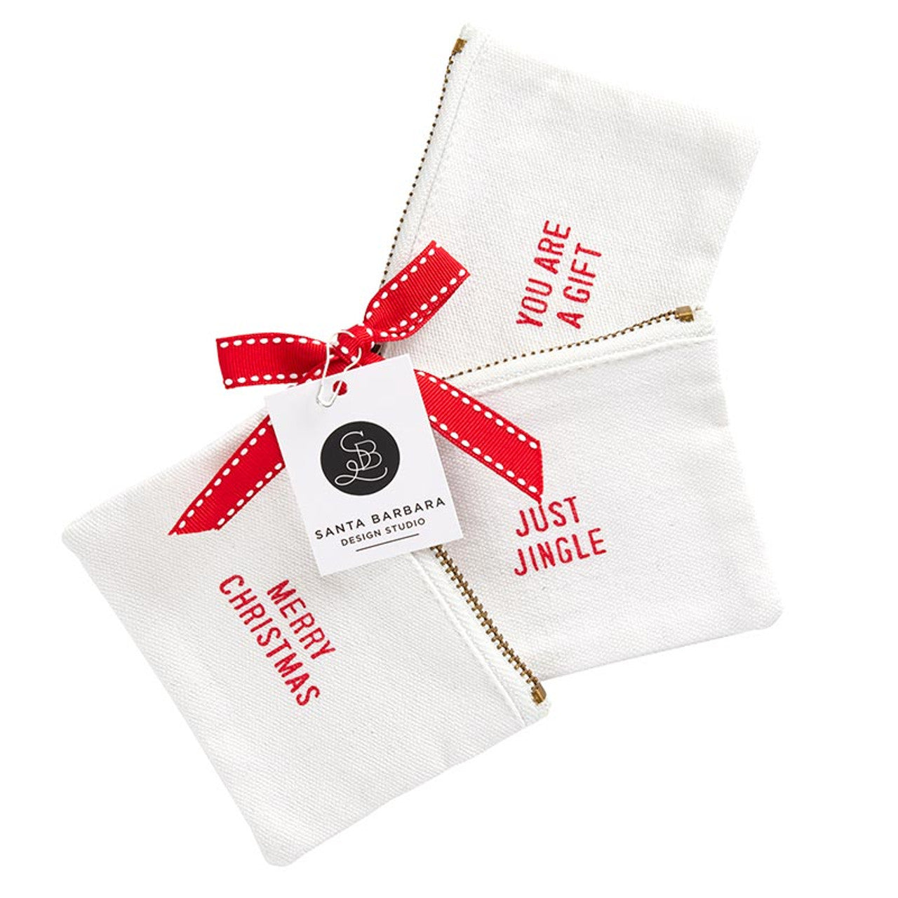 Merry Christmas Gift Card Pouches  - Set of 3