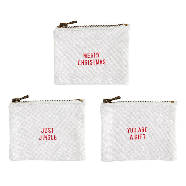 Merry Christmas Gift Card Pouches  - Set of 3