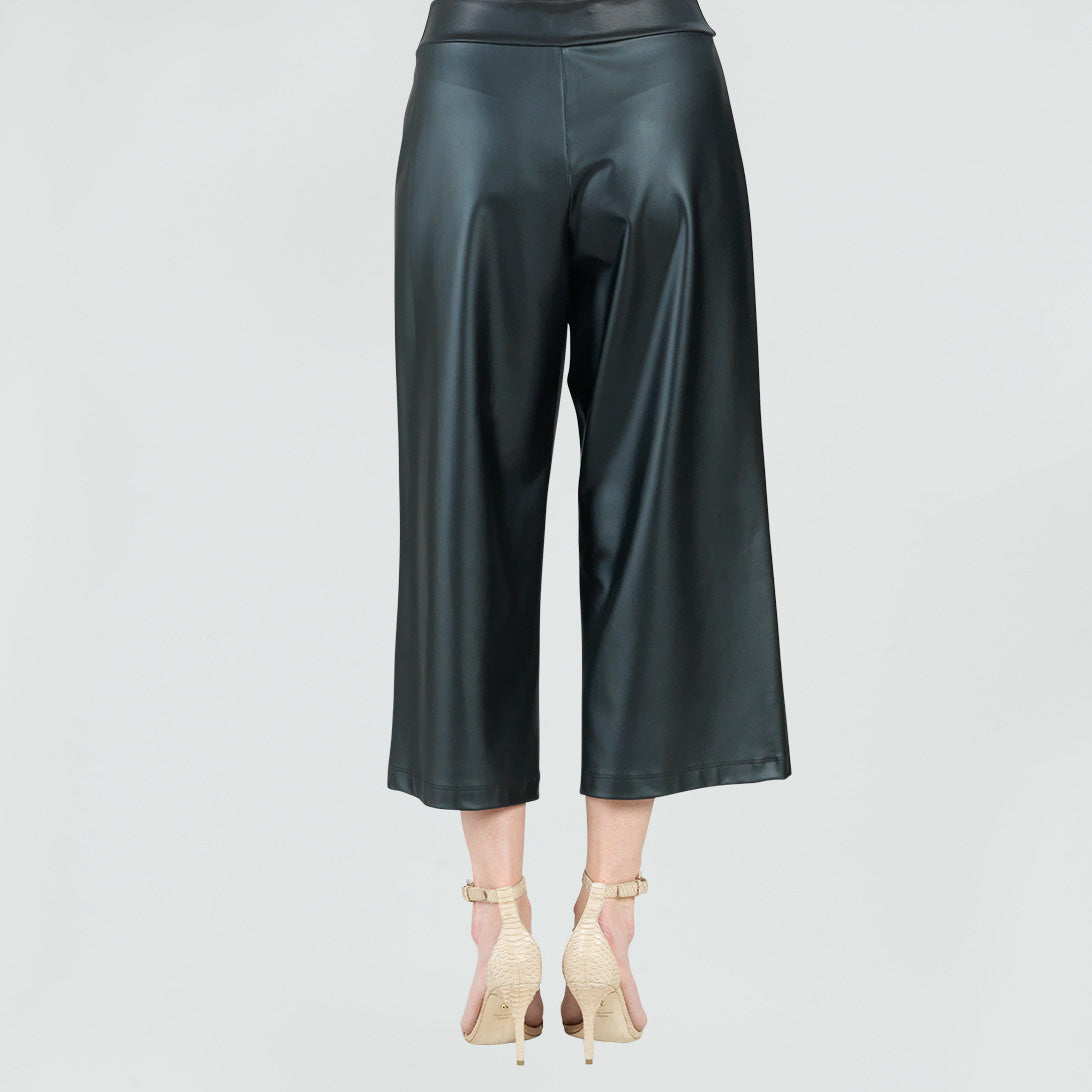 Black Liquid Leather Gaucho