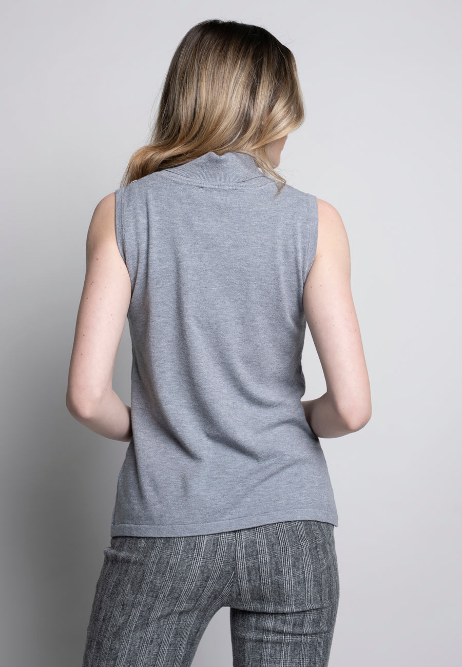 Heather Grey Turtle Neck Tank