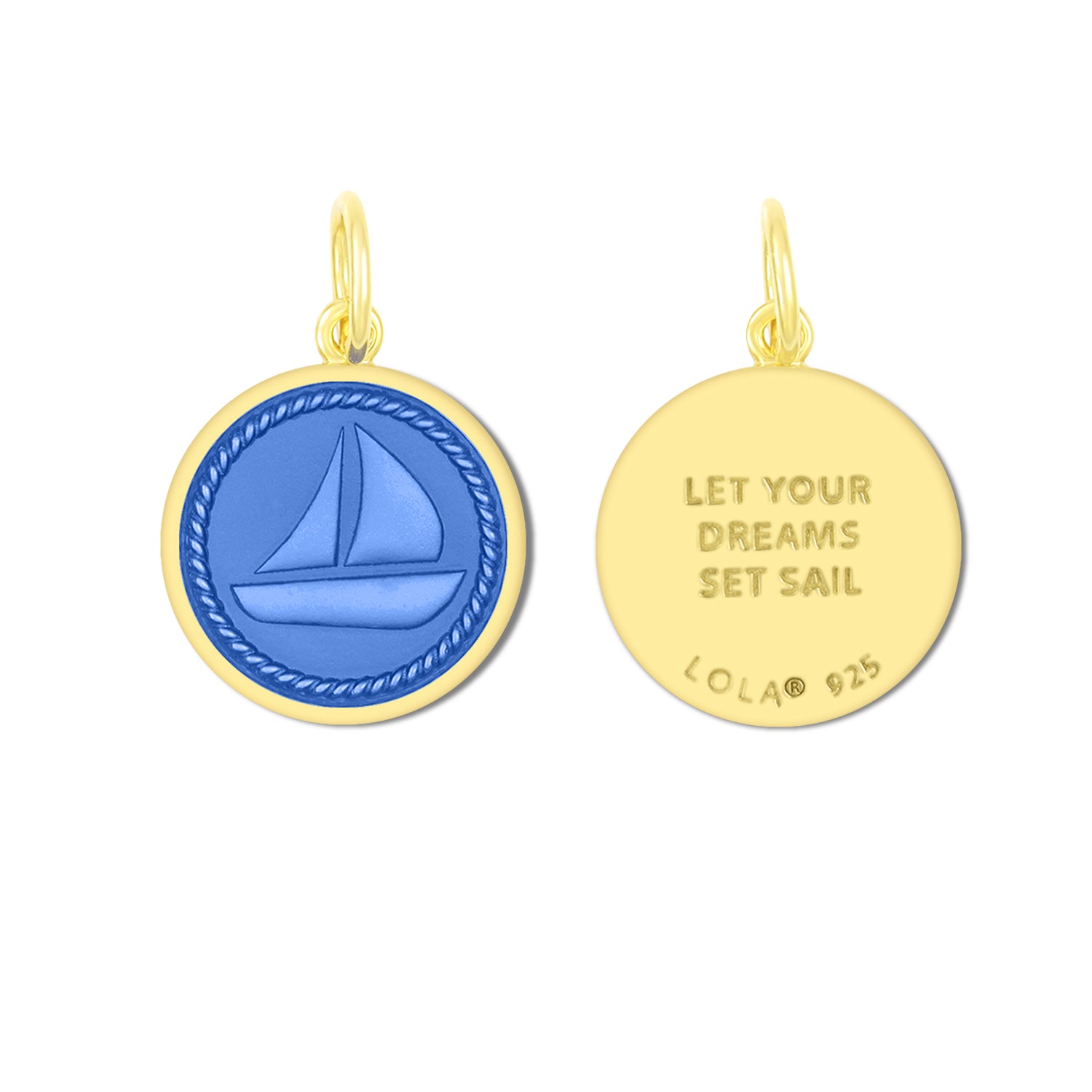 Sailboat All Gold Periwinkle Small