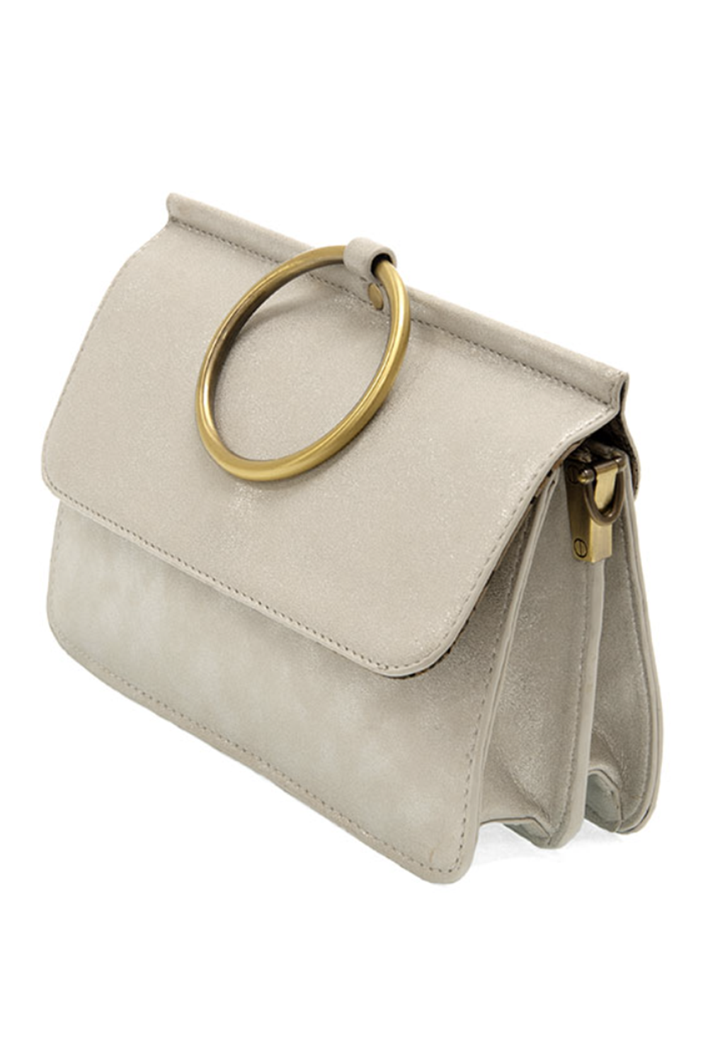 Metallic Silver Aria Ring Bag