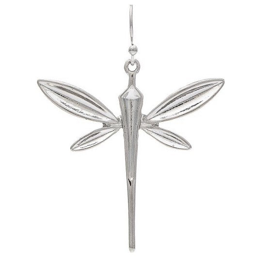 Silver Modern Dragonfly Earring - FINAL SALE