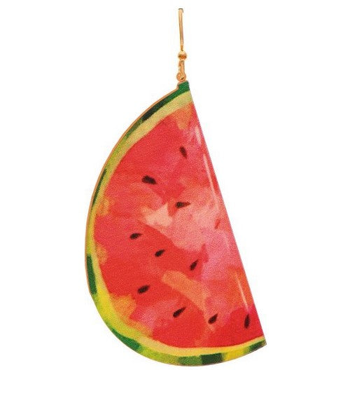 Acrylic Watermelon Slice Earring