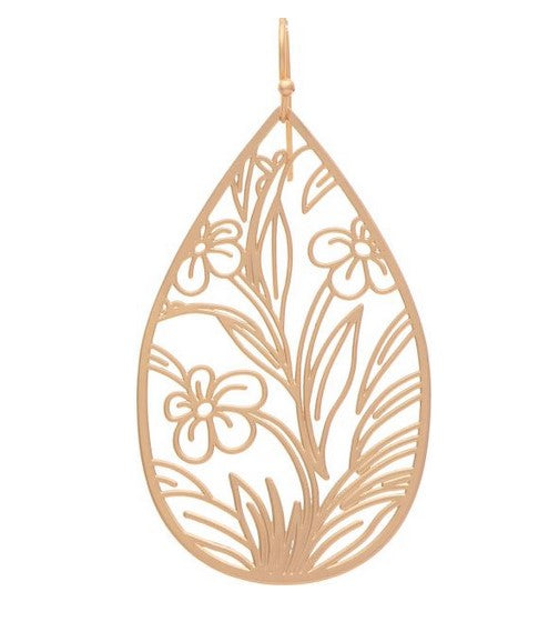 Gold Delicate Floral Cutout Earring