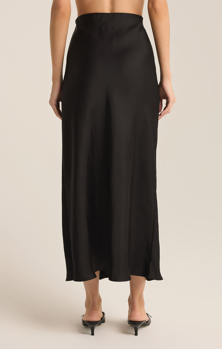 Black Europa Poly Sheen Skirt