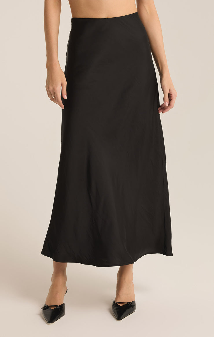 Black Europa Poly Sheen Skirt