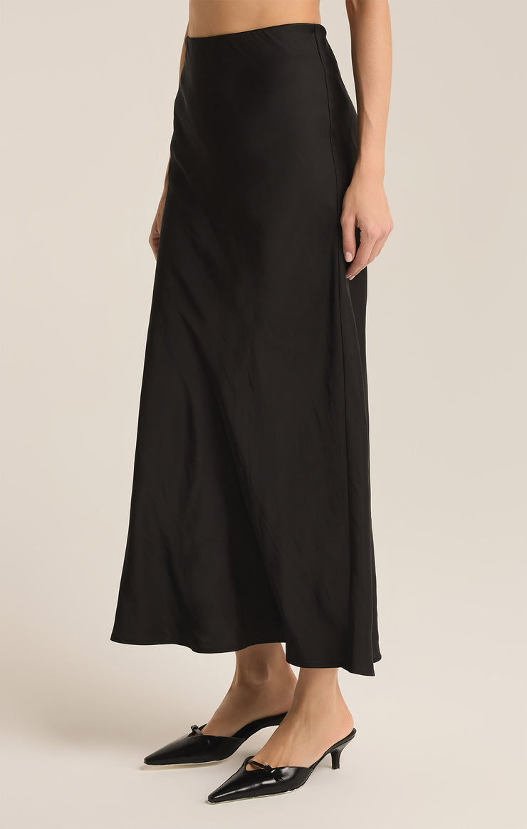 Black Europa Poly Sheen Skirt