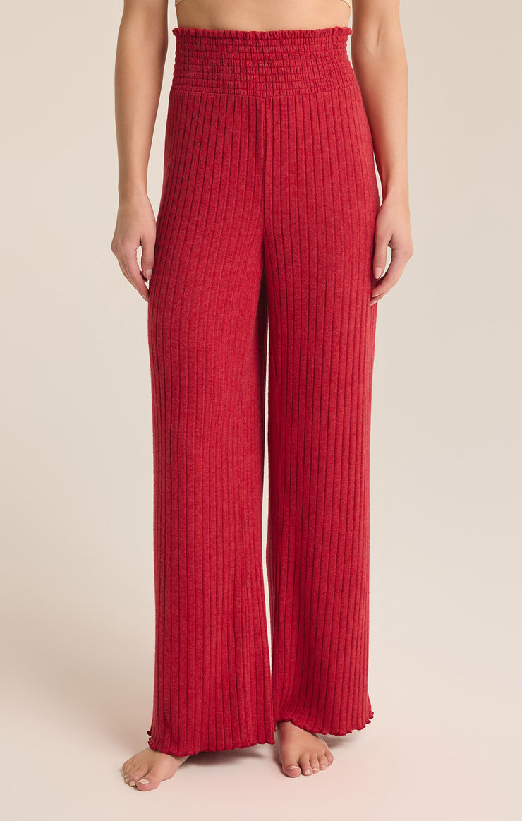 Haute Red Dawn Smocked Rib Pant