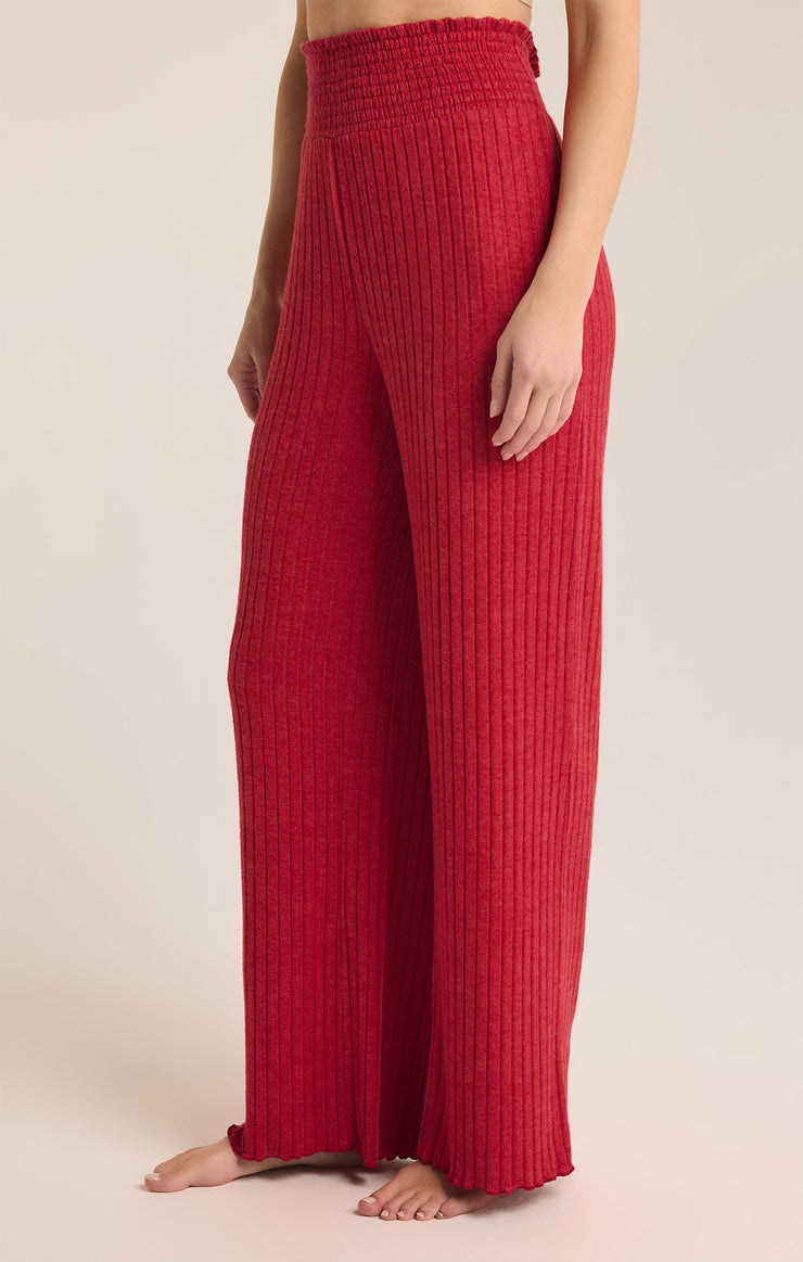 Haute Red Dawn Smocked Rib Pant