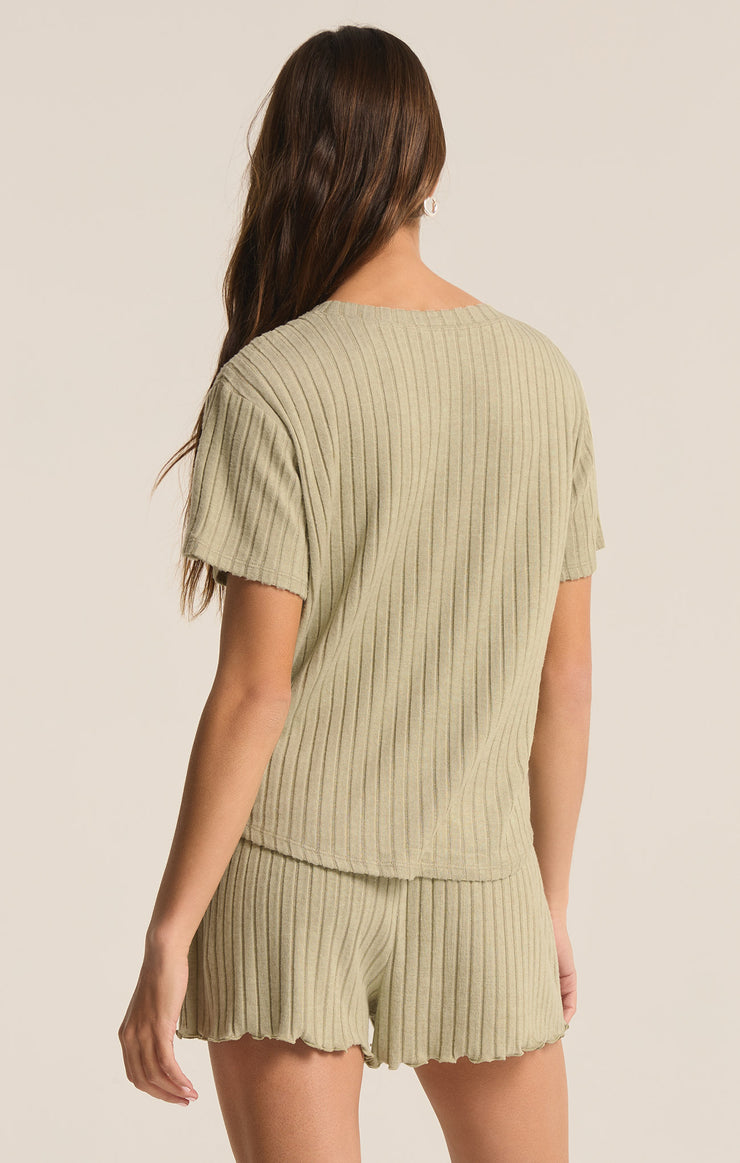 So Soft Rib Tee Meadow