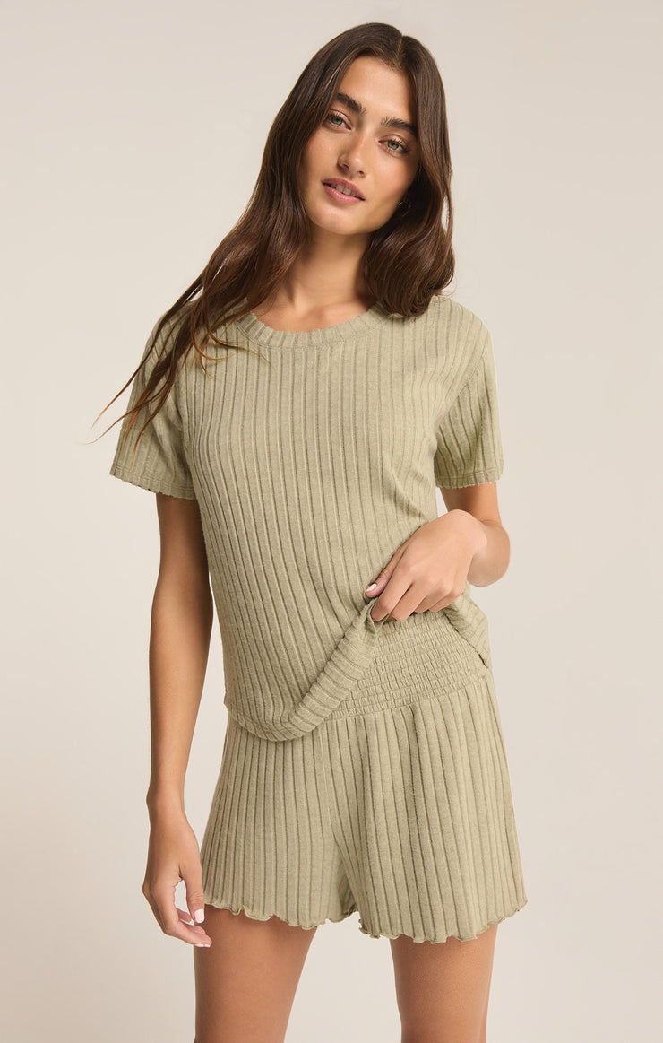 So Soft Rib Tee Meadow