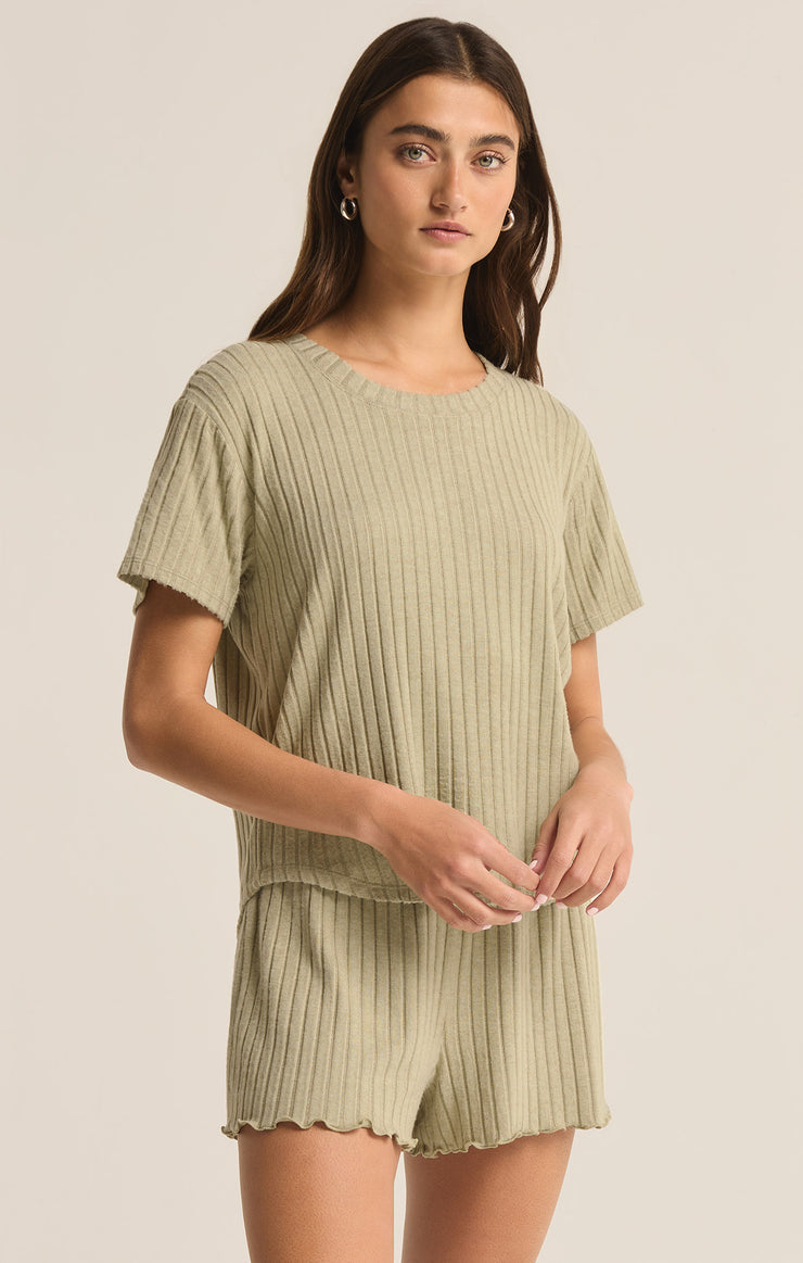 So Soft Rib Tee Meadow