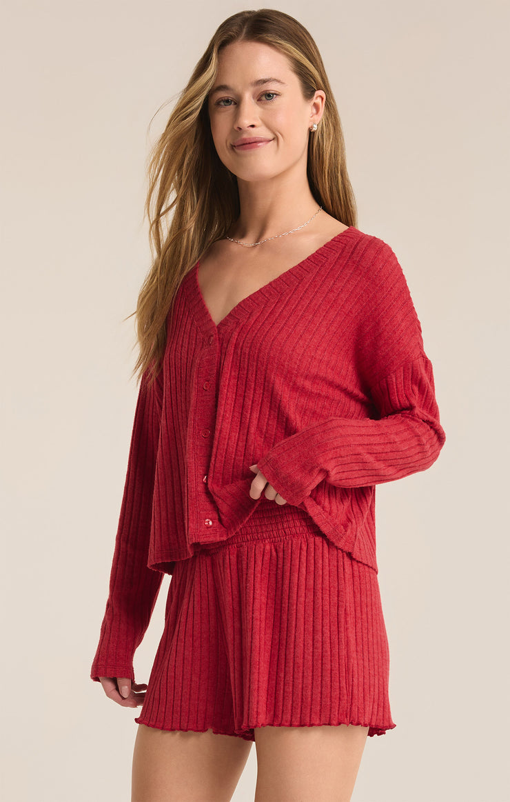 Mara Haute Red Long Sleeve Cardigan