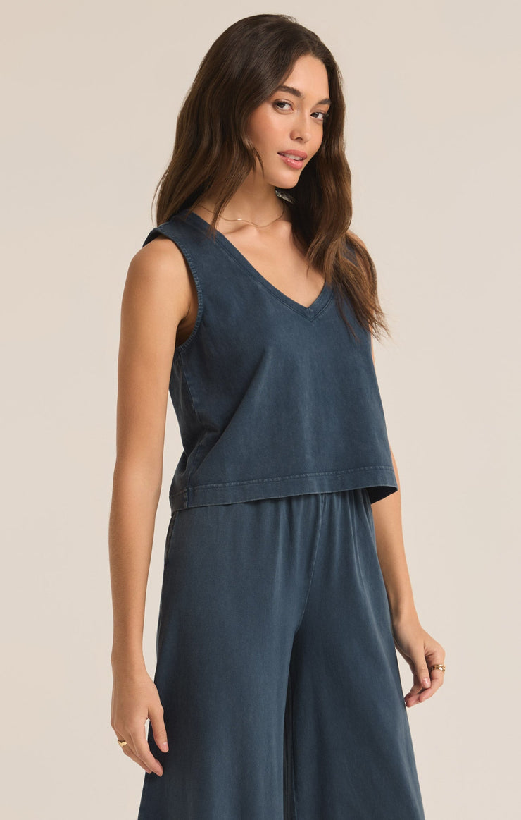 Midnight Sloane V-neck Top - FINAL SALE