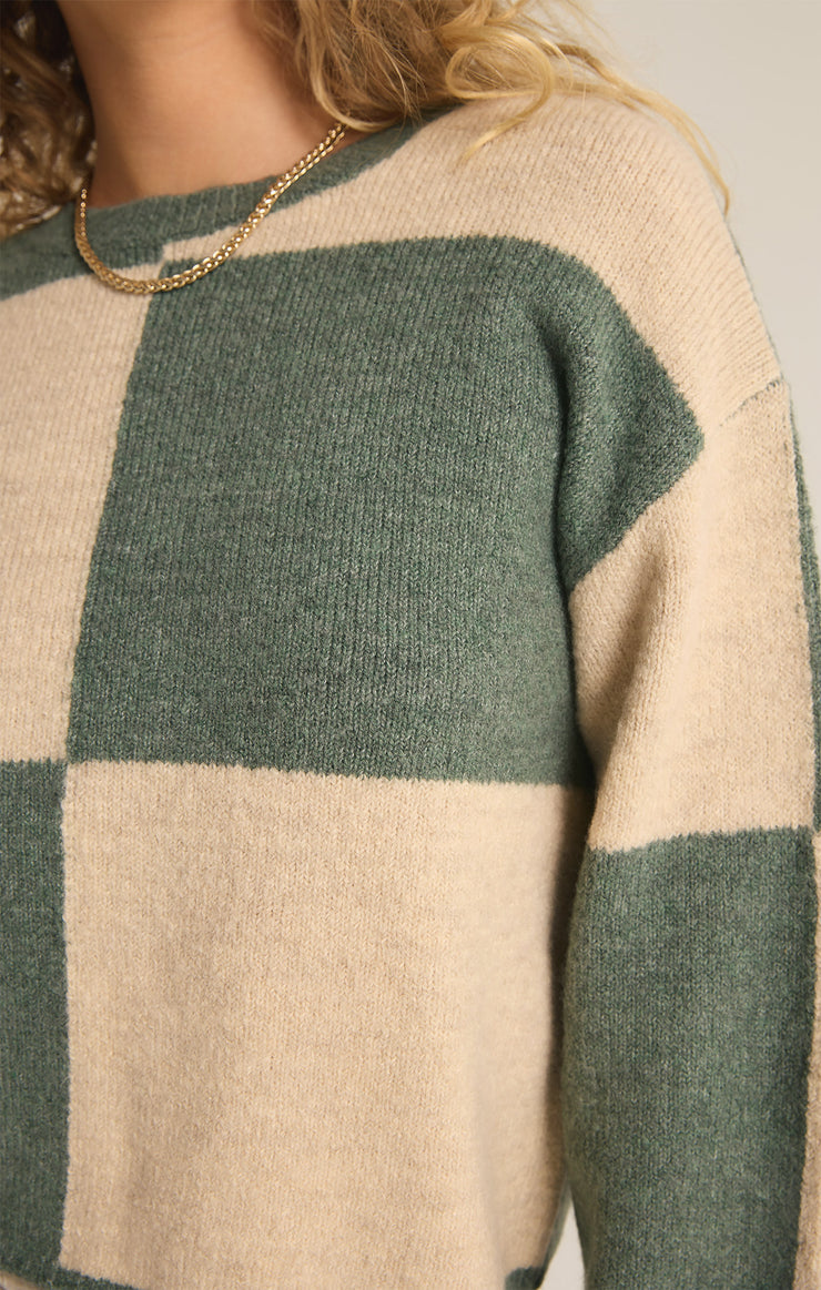 Rosi Palm Green Blocked Sweater