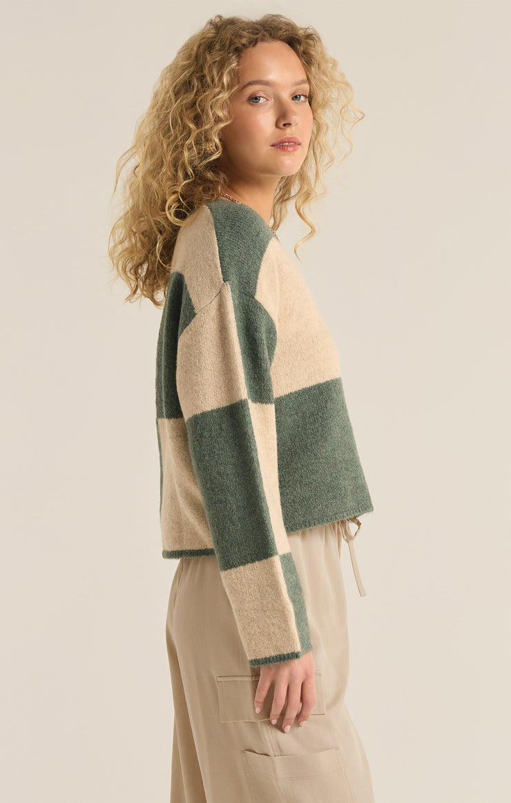 Rosi Palm Green Blocked Sweater