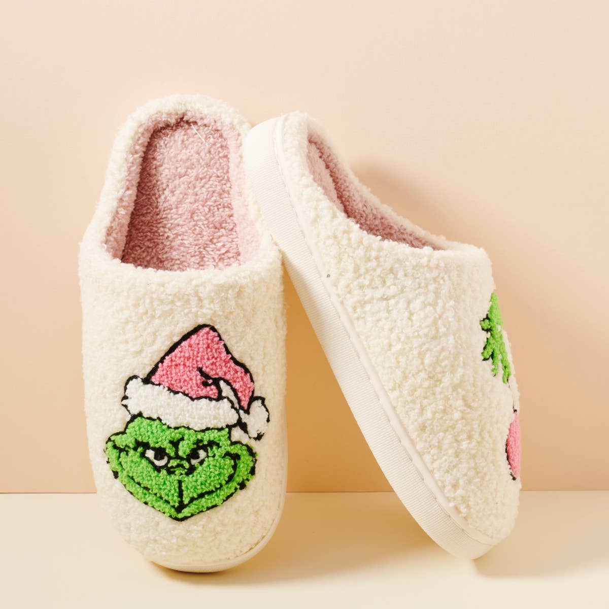 Christmas Grinchy Monster House Slippers