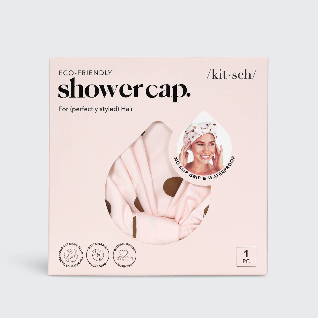 Blush Dot Kitsch Shower Cap - FINAL SALE