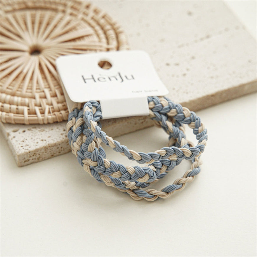 Blue & White 4 Piece Hair Ties