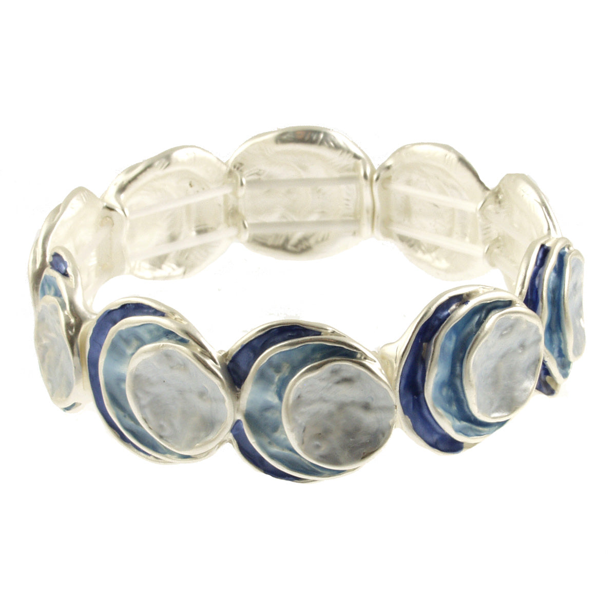 Blue Layered Stretch Bracelet