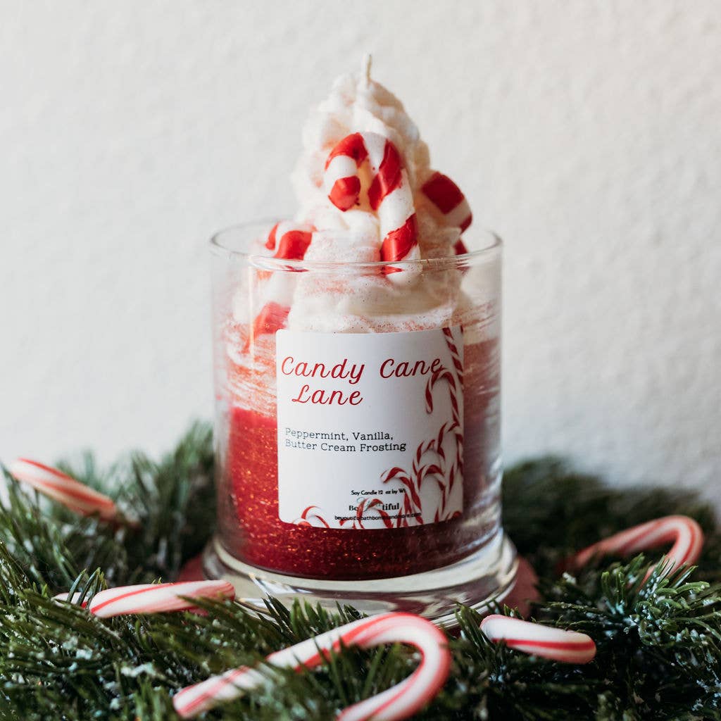 Candy Cane Lane Dessert Candle