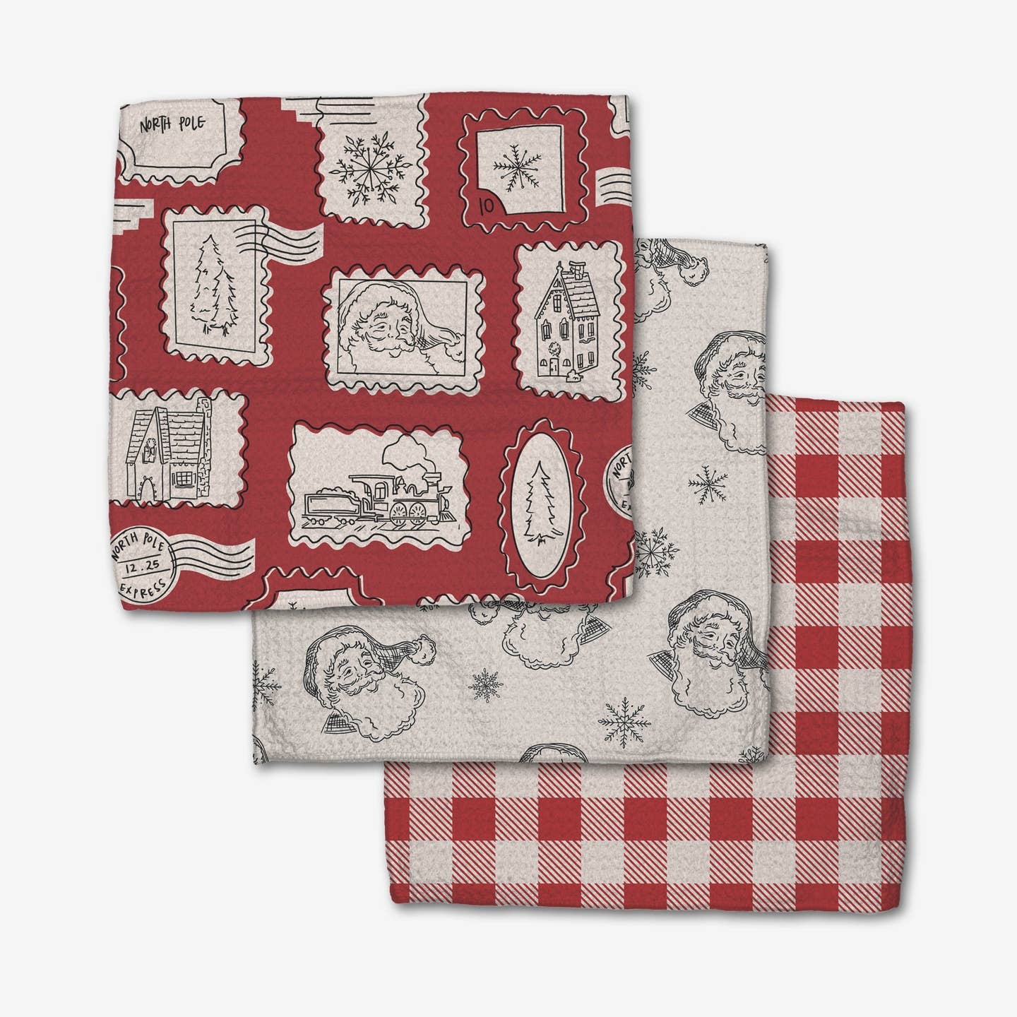 Christmas Santa Dishcloth Set