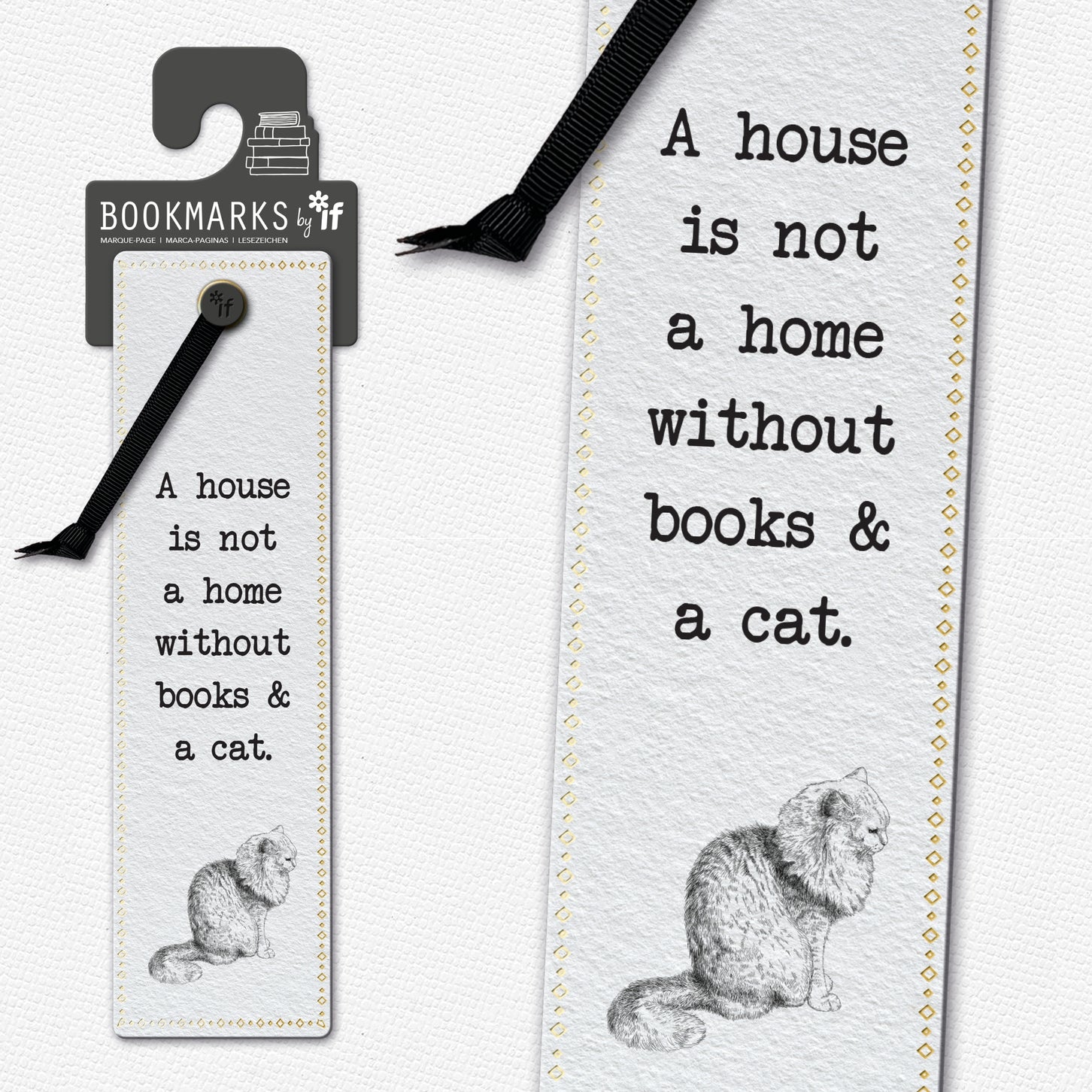 Books & A Cat Bookmark