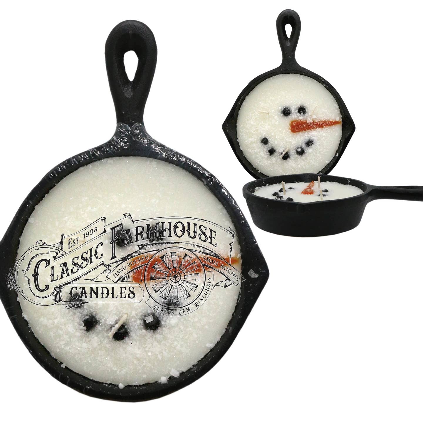 Frosty 8 oz Cast Iron Pan Candle