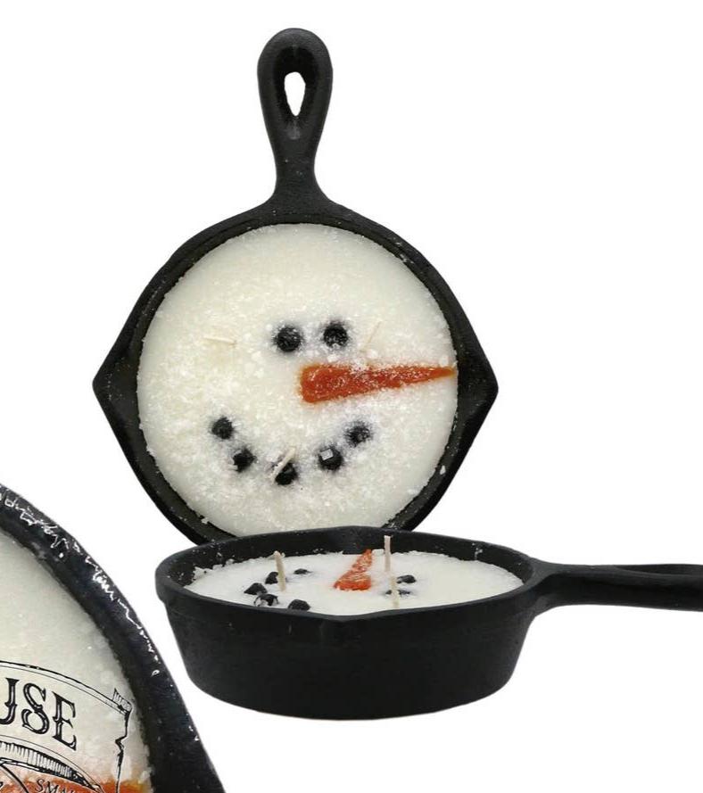 Frosty 8 oz Cast Iron Pan Candle