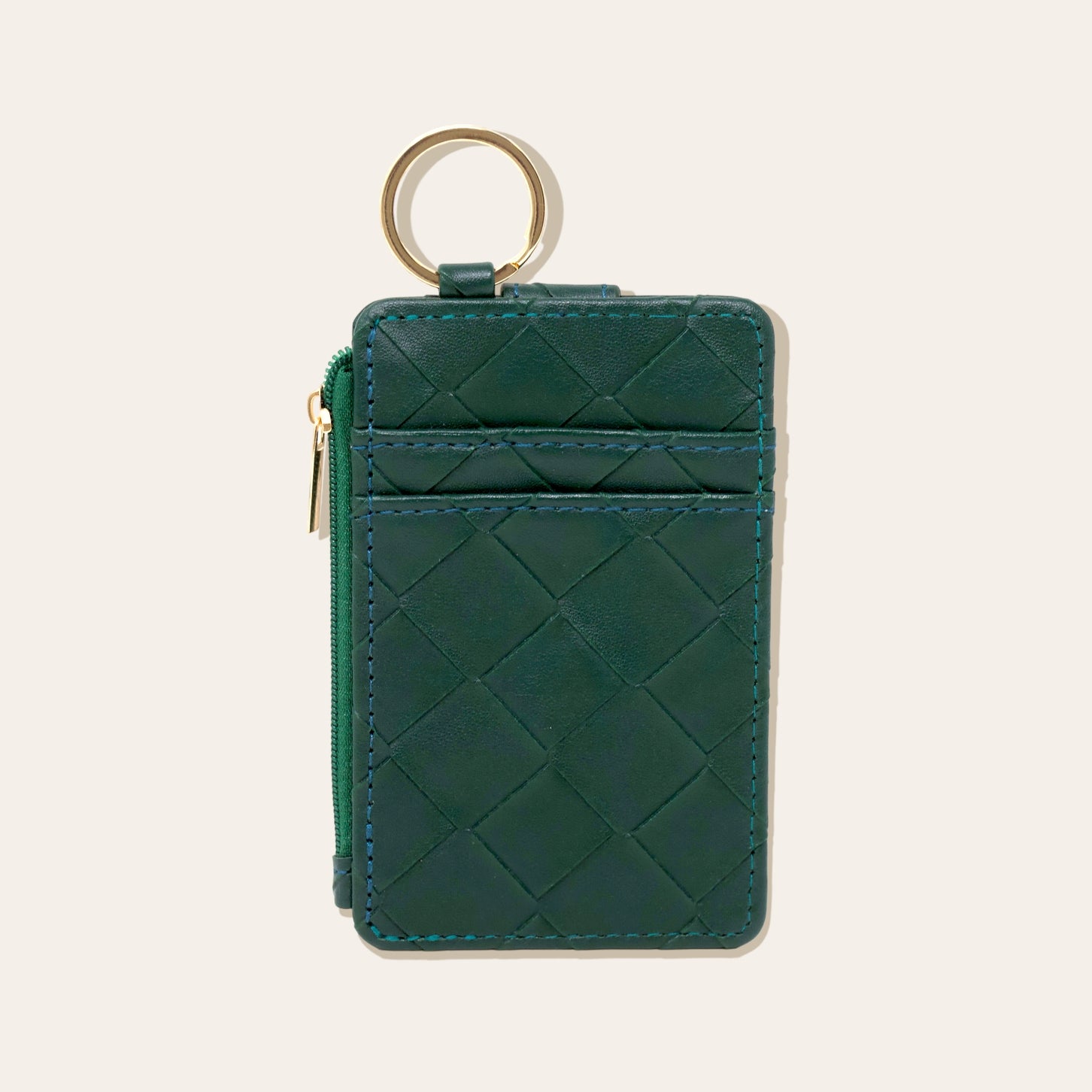 Keychain Wallet - Woven Dark Green