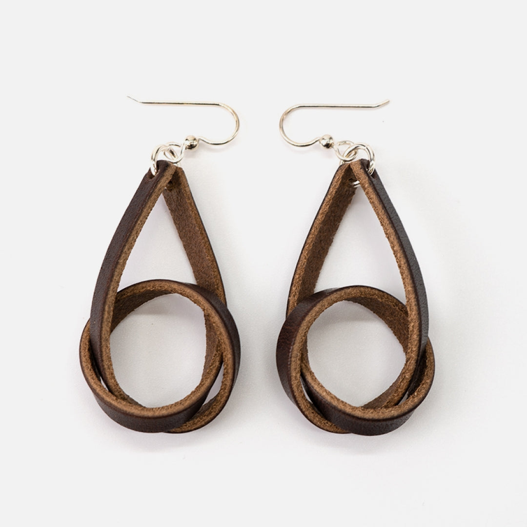 Nut Brown Knot Earrings - FINAL SALE