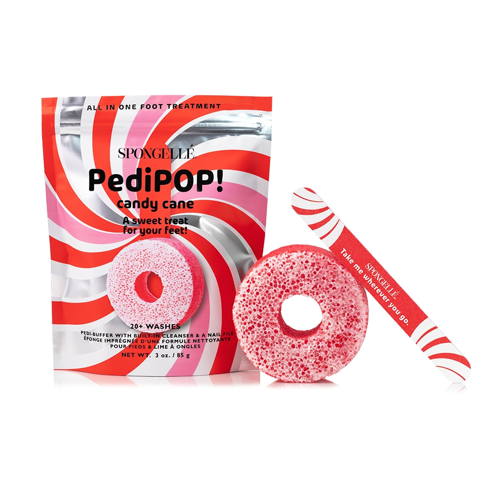 Candy Cane Holiday Pedipop Pedi Buffer & Nail File