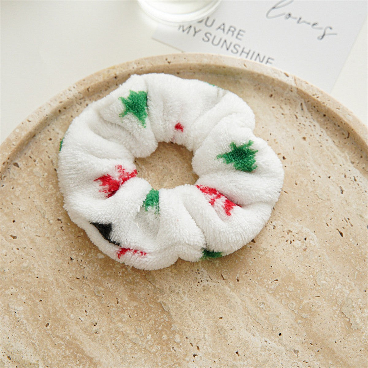 White Christmas Scrunchie