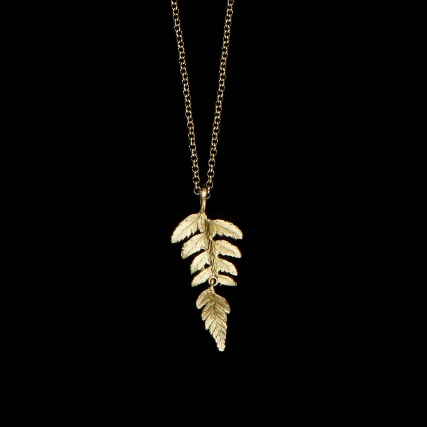 Fern Pendant On Chain - 18" Adj.