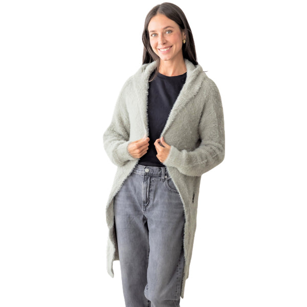 Sage Eyelash Yarn Cardigan - One Size Fits Most