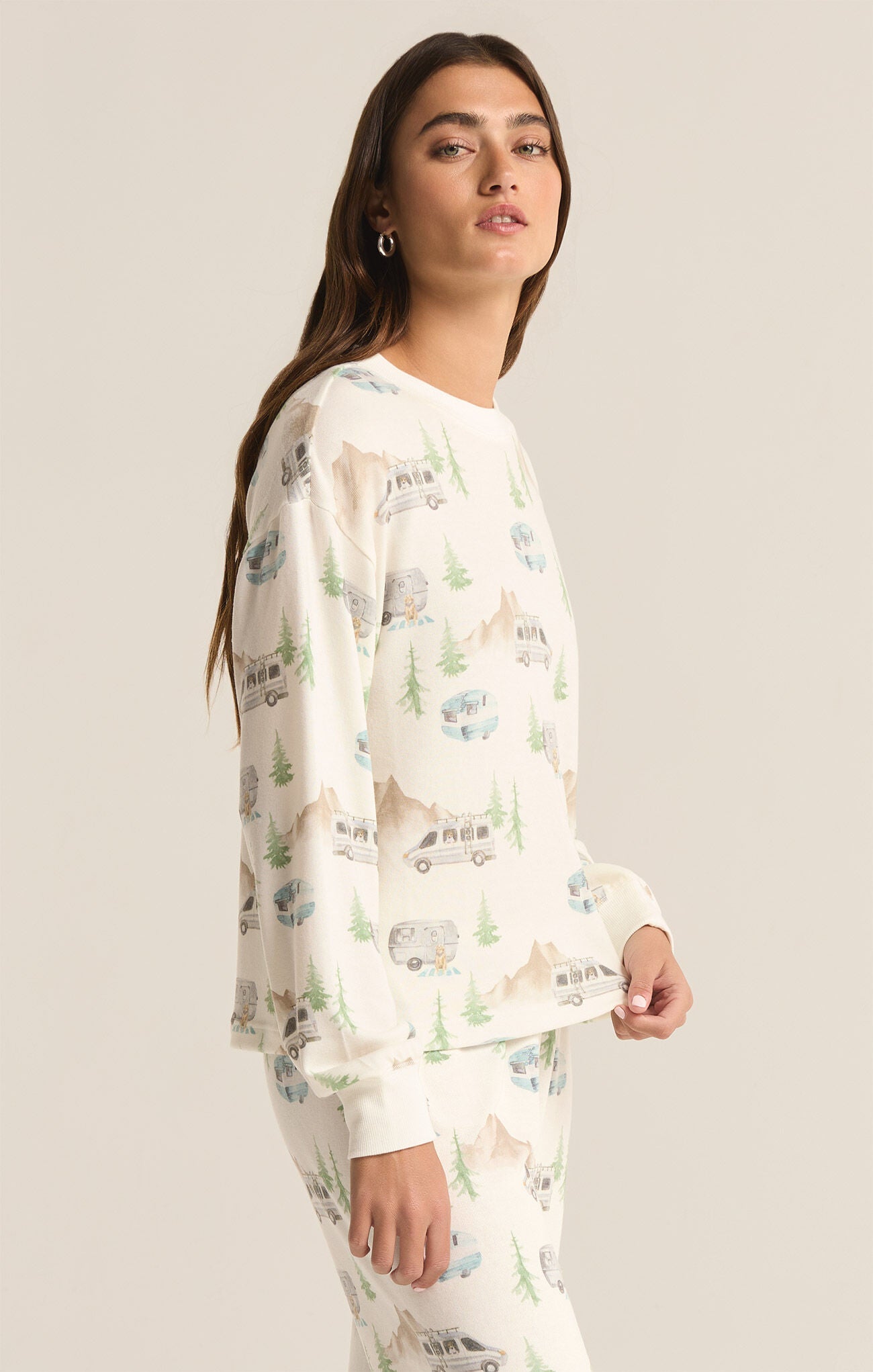 Park It Longsleeve Bone Top