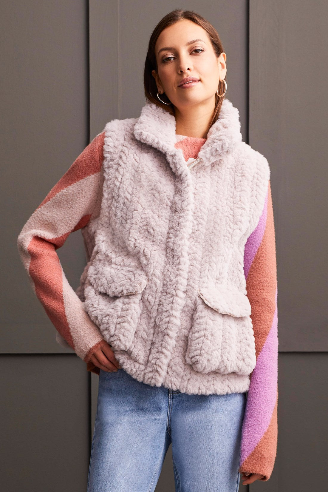 Sleeveless Faux Fur Vest